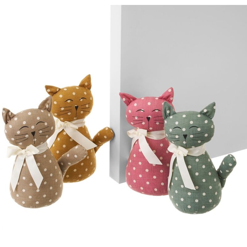 Set de 4 topes de puerta de gato de tela con topos y gravilla multicolor de 18x13x27 cm
Set de 4 topes de puerta de gato de tela con topos y gravilla multicolor de 18x13x27 cm