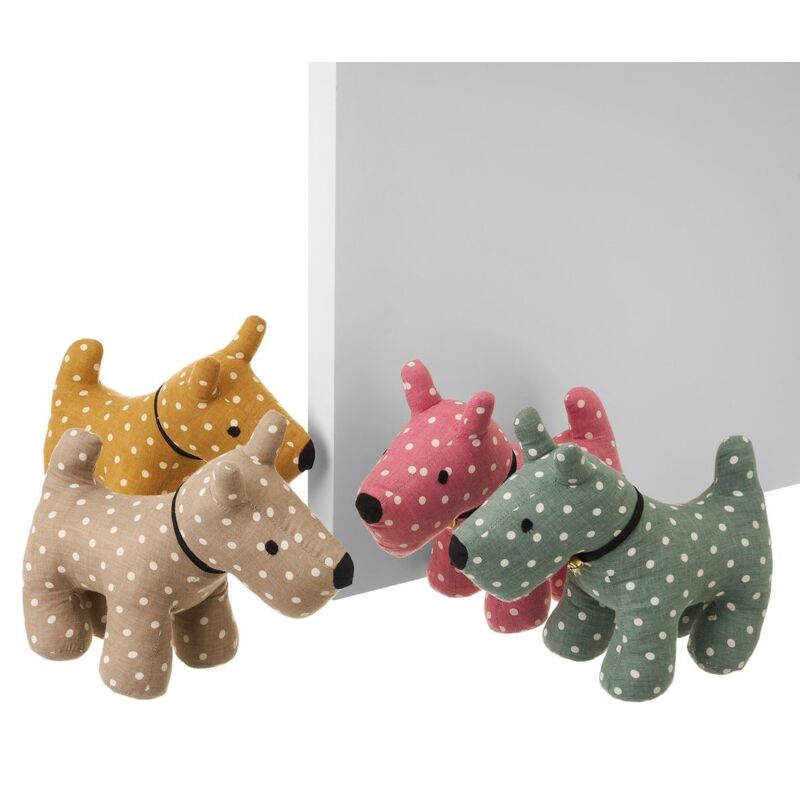 Set de 4 topes de puerta de perro de tela con topos y gravilla multicolor de 33x13x25 cm
Set de 4 topes de puerta de perro de tela con topos y gravilla multicolor de 33x13x25 cm