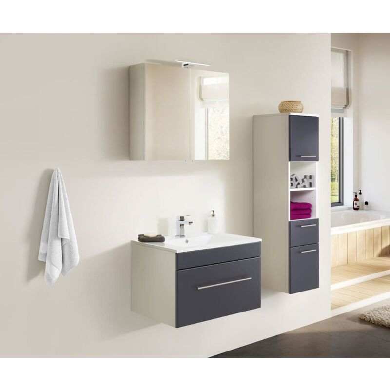 Set de mueble de baño SANTINI 75 3 Partes Antracita satinado
