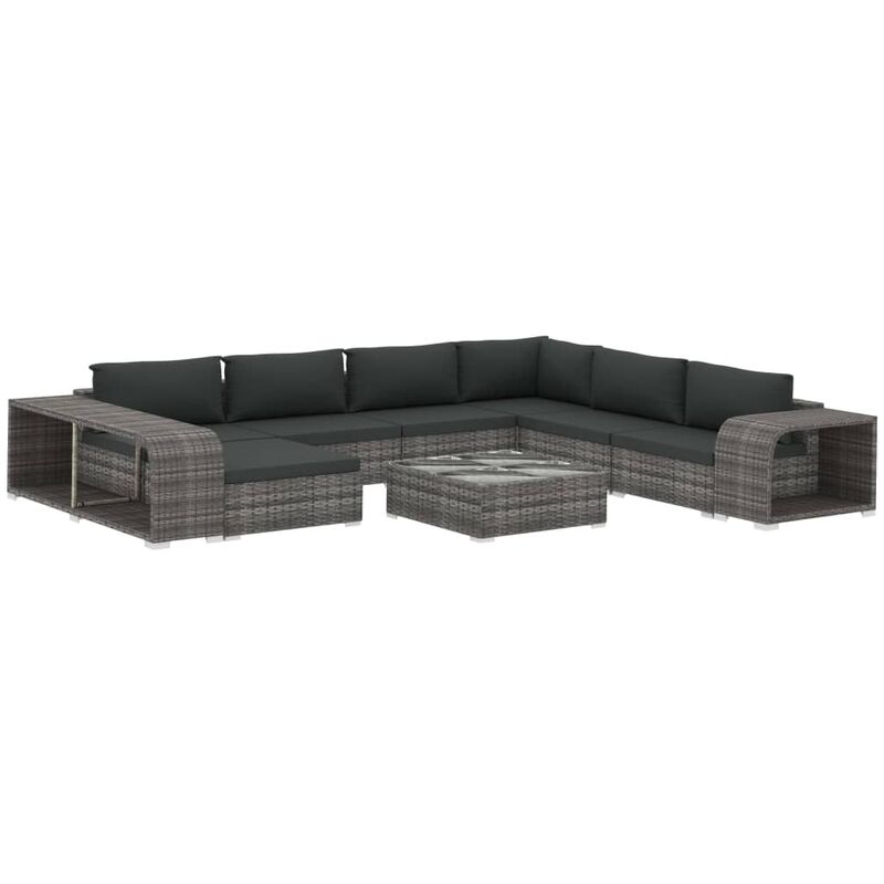 Set de muebles de jardín 10 pzas y cojines ratán sintético gris - Gris - Vidaxl
Set de muebles de jardín 10 pzas y cojines ratán sintético gris - Gris - Vidaxl