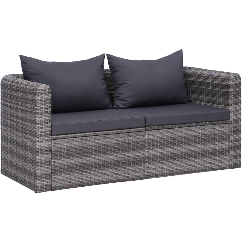 vidaXL Set de Sofás de Jardín y Cojines Ratán Sintético Gris 2 Piezas - Gris
vidaXL Set de Sofás de Jardín y Cojines Ratán Sintético Gris 2 Piezas - Gris