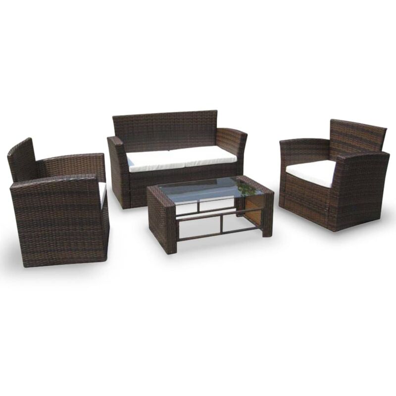 vidaXL Set de Muebles de Jardín 4 Piezas y Cojines Ratán Sintético Marrón - Marrón
vidaXL Set de Muebles de Jardín 4 Piezas y Cojines Ratán Sintético Marrón - Marrón