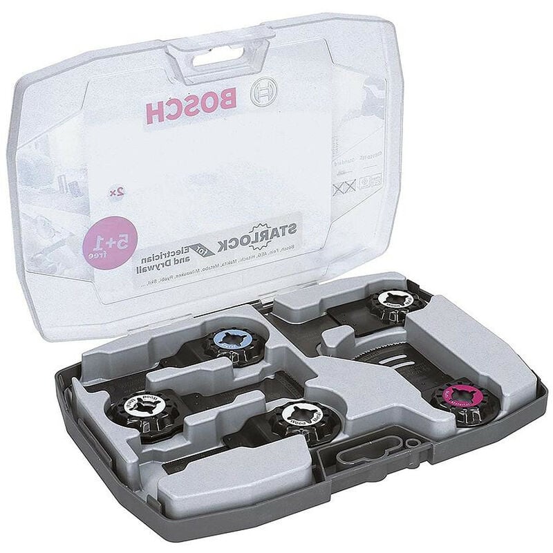 Bosch - Juego de 6 cuchillas Starlock para electricistas y escayolistas para herramientas multifunción
Bosch - Juego de 6 cuchillas Starlock para electricistas y escayolistas para herramientas multifunción
