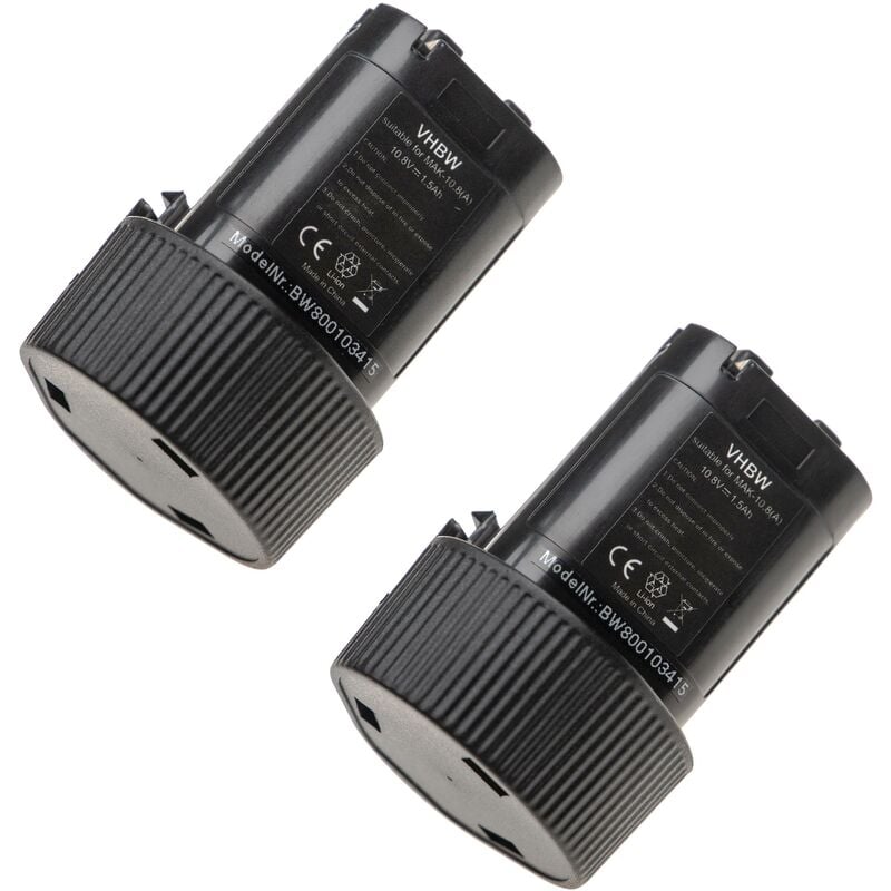 Set x 2 baterías 1500mAh para herramienta Makita DF030DWX DF330, DF330D, DF330DWE, DF330DWLX, JR100DWE - Vhbw
Set x 2 baterías 1500mAh para herramienta Makita DF030DWX DF330, DF330D, DF330DWE, DF330DWLX, JR100DWE - Vhbw