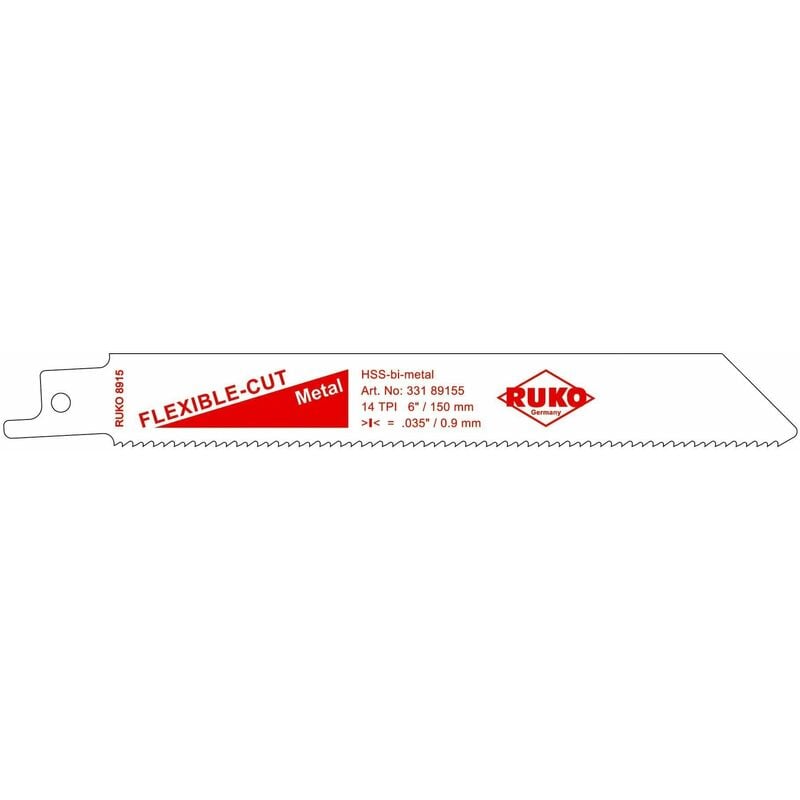 33189155 - PACK DE 5 SIERRAS DE SABLE ACERO DE CORTE ULTRA RÁPIDO (BOSCH S 922 BF) LARGO 150 MM, PASO 1,8 MM - Ruko
33189155 - PACK DE 5 SIERRAS DE SABLE ACERO DE CORTE ULTRA RÁPIDO (BOSCH S 922 BF) LARGO 150 MM, PASO 1,8 MM - Ruko