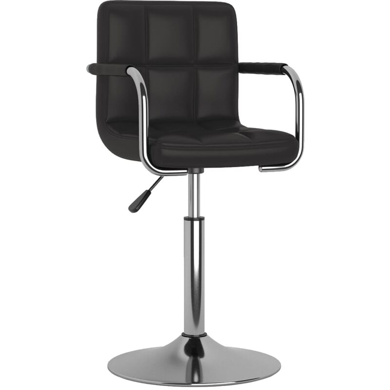 Silla de comedor cuero sintético negra