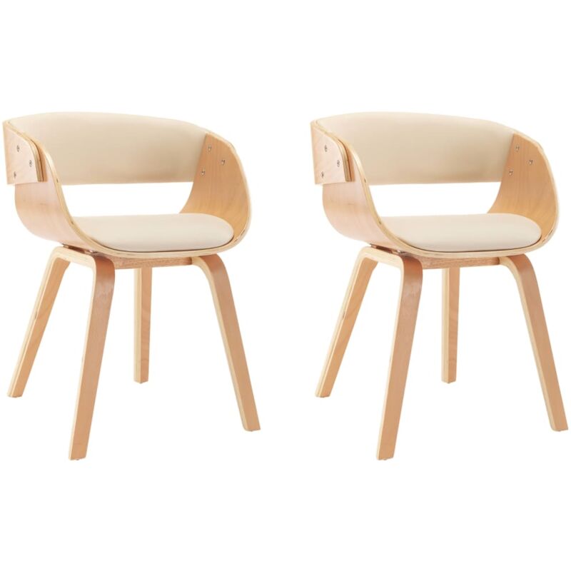 Madera Curvada Sillas de Comedor 2 Unidades Cuero Sintético Crema Marrón Claro - Crema - Vidaxl
Madera Curvada Sillas de Comedor 2 Unidades Cuero Sintético Crema Marrón Claro - Crema - Vidaxl