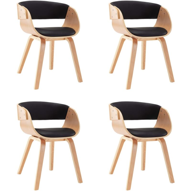Madera Curvada Sillas de Comedor 4 Unidades Cuero Sintético Negro - Negro - Vidaxl
Madera Curvada Sillas de Comedor 4 Unidades Cuero Sintético Negro - Negro - Vidaxl