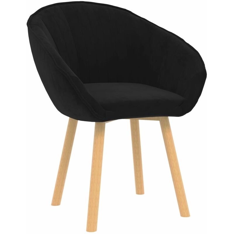 Silla de comedor de terciopelo negro