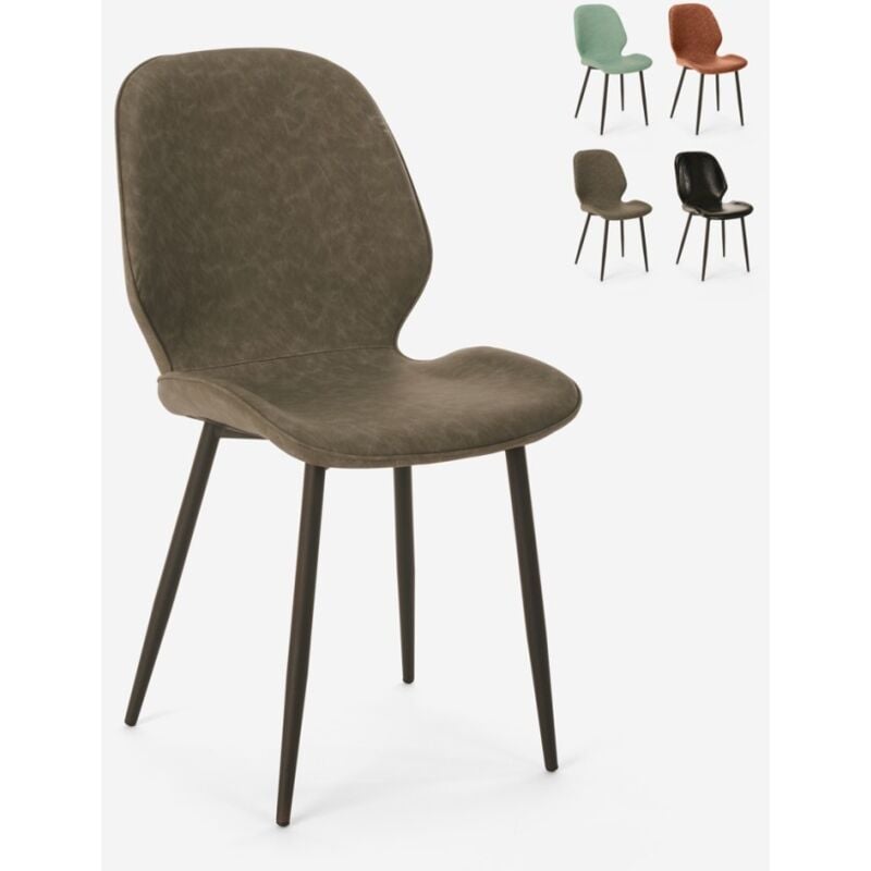 Silla de cuero sintético de metal de diseño moderno para restaurante de barra de cocina Lyna | Gris
Silla de cuero sintético de metal de diseño moderno para restaurante de barra de cocina Lyna | Gris