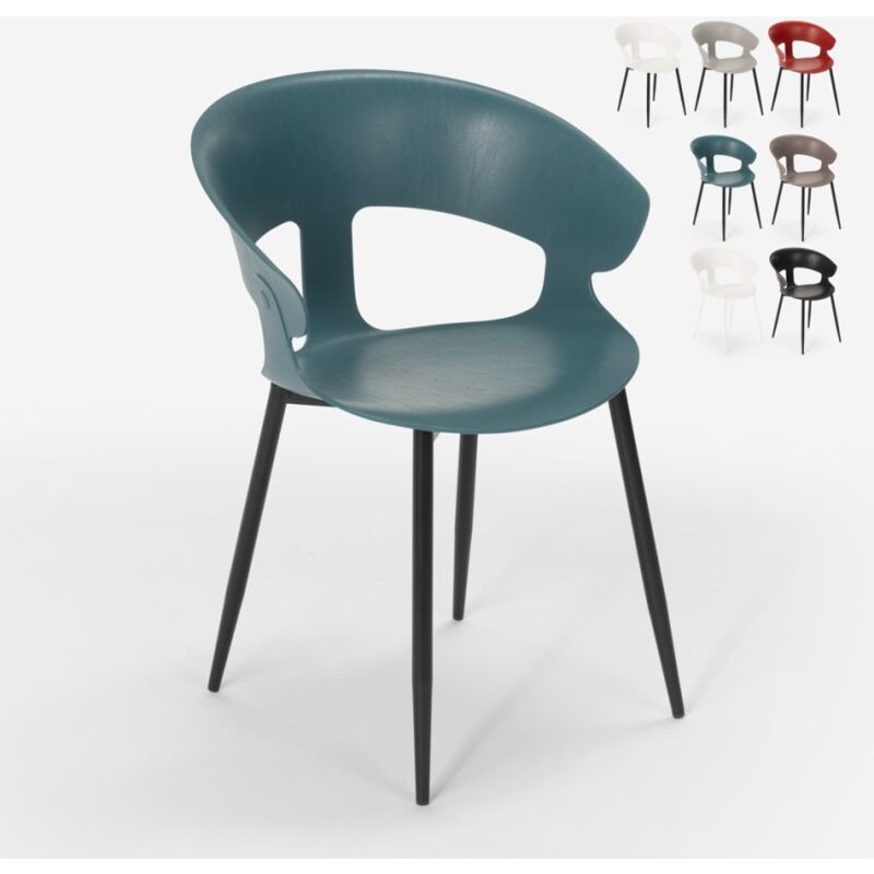 Silla de diseño moderno de metal y polipropileno para cocina bar y restaurante Evelyn | Azul Marino
Silla de diseño moderno de metal y polipropileno para cocina bar y restaurante Evelyn | Azul Marino