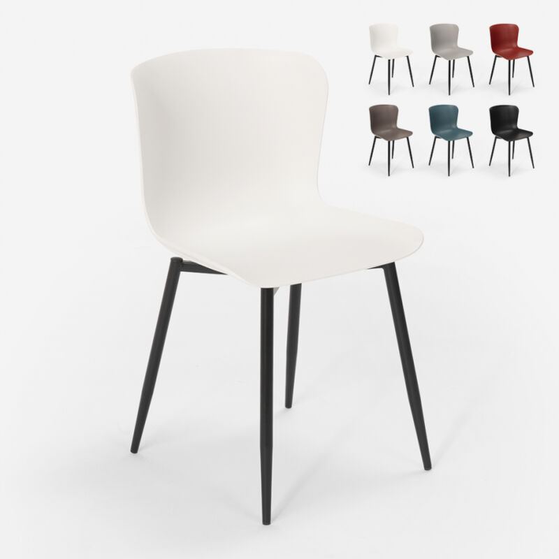 Silla de diseño moderno en polipropileno y metal para cocina bar restaurante Chloe | Blanco
Silla de diseño moderno en polipropileno y metal para cocina bar restaurante Chloe | Blanco
