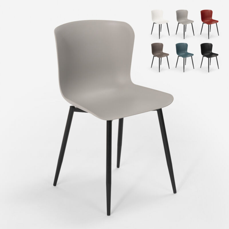 Silla de diseño moderno en polipropileno y metal para cocina bar restaurante Chloe | Gris
Silla de diseño moderno en polipropileno y metal para cocina bar restaurante Chloe | Gris