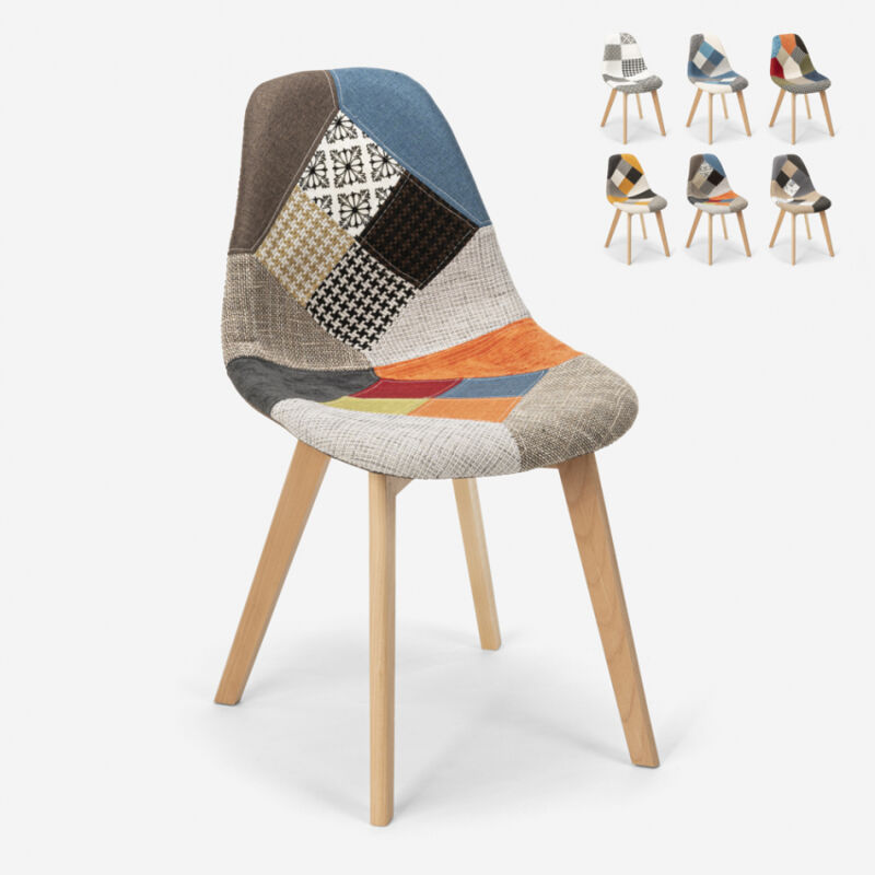 Silla de diseño nórdico patchwork de madera y tejido para bar y cocina Robin | Patchwork 3
Silla de diseño nórdico patchwork de madera y tejido para bar y cocina Robin | Patchwork 3
