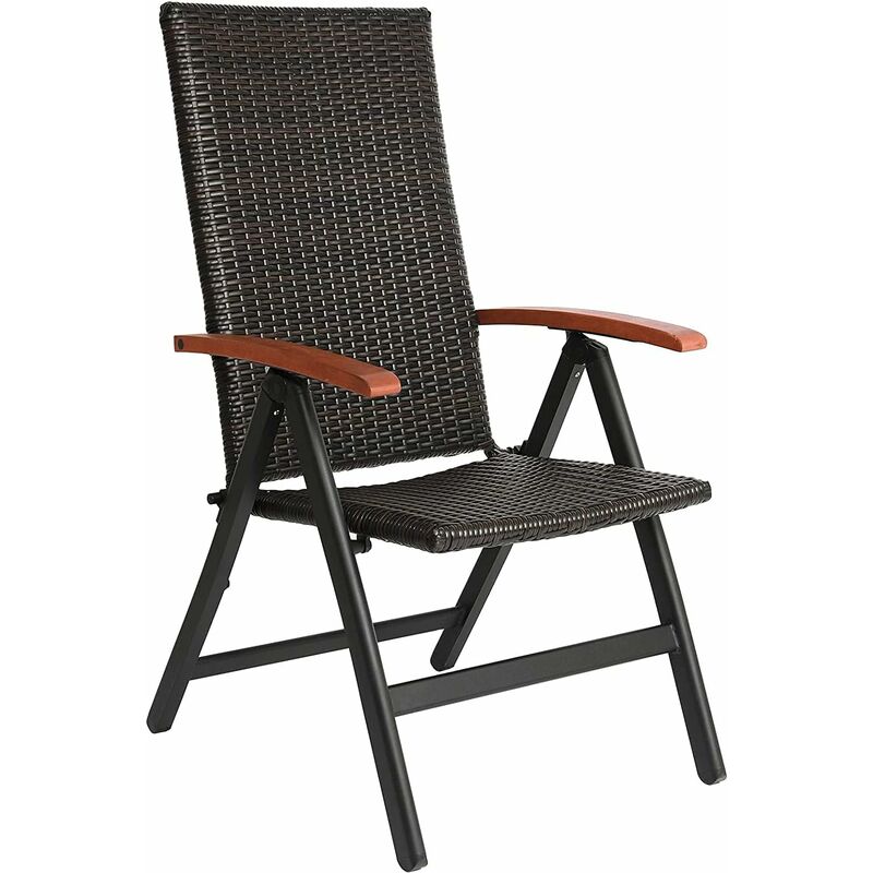 Silla de Jardín de Ratán, Silla de Jardín Plegable, Respaldo Ajustable en 5 Posiciones con reposabrazos,Adecuada para jardín, Patio, Playa (marrón)
Silla de Jardín de Ratán, Silla de Jardín Plegable, Respaldo Ajustable en 5 Posiciones con reposabrazos,Adecuada para jardín, Patio, Playa (marrón)