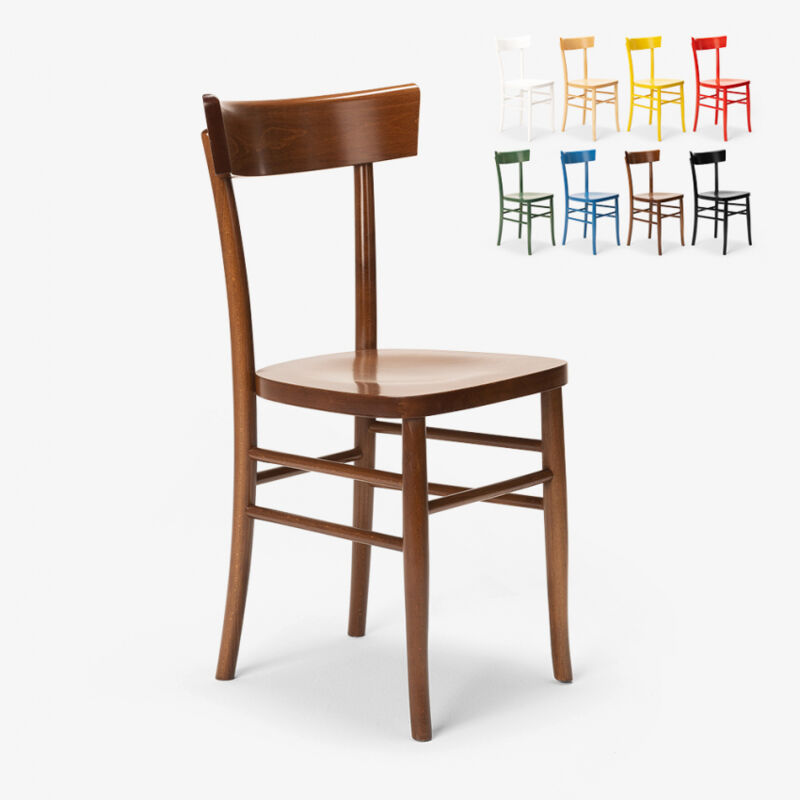 Silla de madera rústica clásica para comedor cocina bar restaurante Milano | Marrón
Silla de madera rústica clásica para comedor cocina bar restaurante Milano | Marrón