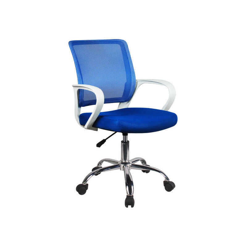 Silla de oficina en azul, con sistema basculante, estructura blanca y cromo. - Azul
Silla de oficina en azul, con sistema basculante, estructura blanca y cromo. - Azul