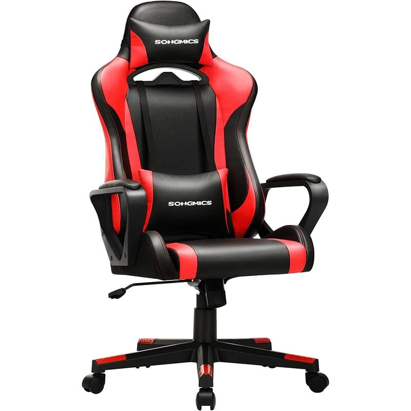 Songmics - Silla de Oficina, Silla Racing con Soporte Lumbar Ajustable, Reposacabezas Removible, Altura Ajustable e Inclinación Libre, Capacidad de
Songmics - Silla de Oficina, Silla Racing con Soporte Lumbar Ajustable, Reposacabezas Removible, Altura Ajustable e Inclinación Libre, Capacidad de