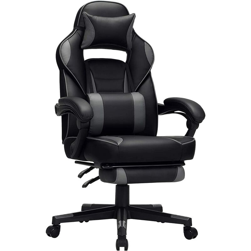 Songmics - Silla de Oficina, Silla Racing Ergonómica, con Reposapiés Telescópico, Respaldo Ajustable, Reposacabezas y Soporte Lumbar, Capacidad de
Songmics - Silla de Oficina, Silla Racing Ergonómica, con Reposapiés Telescópico, Respaldo Ajustable, Reposacabezas y Soporte Lumbar, Capacidad de
