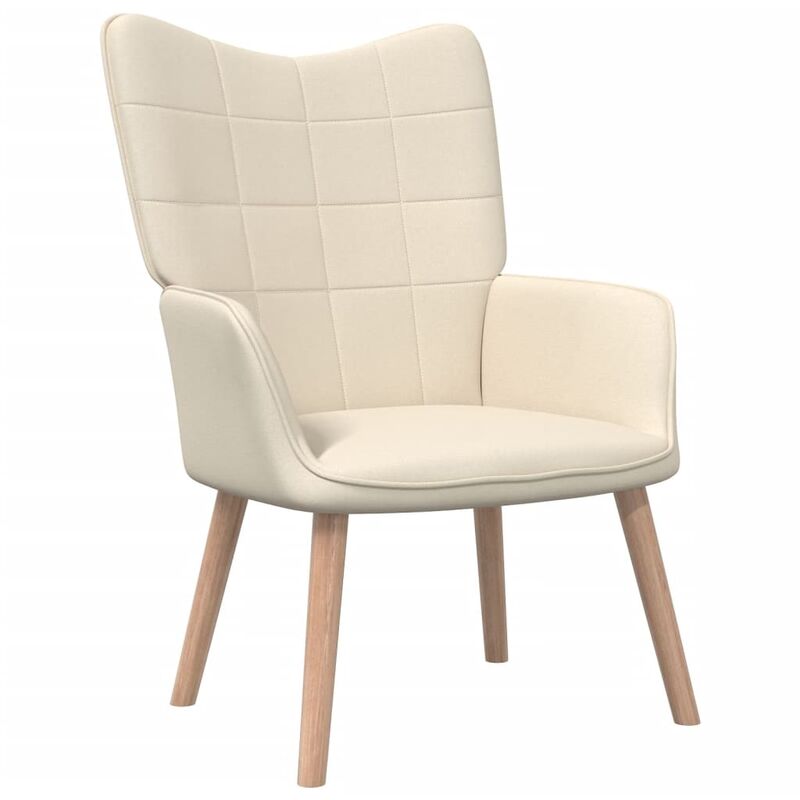 Silla de relajación de tela crema
