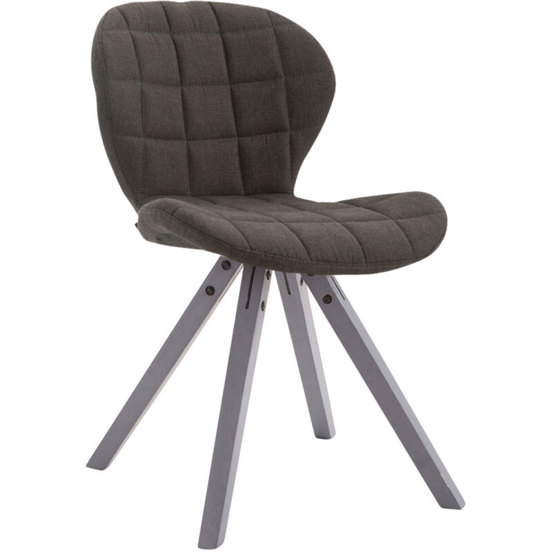 CLP - Silla de Visita Alyssa Square en Tela Gris oscuro Gris
