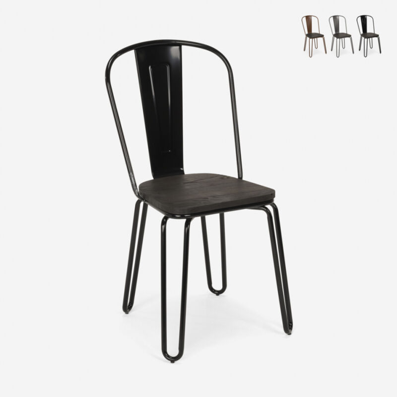 Sillas de acero estilo Tolix de diseño industrial para bar y cocina Ferrum One | Negro
Sillas de acero estilo Tolix de diseño industrial para bar y cocina Ferrum One | Negro