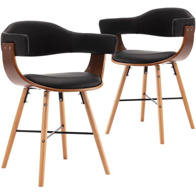 vidaXL Madera Curvada Sillas de Comedor 2 Unidades Cuero Sintético Negro Marrón Oscuro - Negro
vidaXL Madera Curvada Sillas de Comedor 2 Unidades Cuero Sintético Negro Marrón Oscuro - Negro