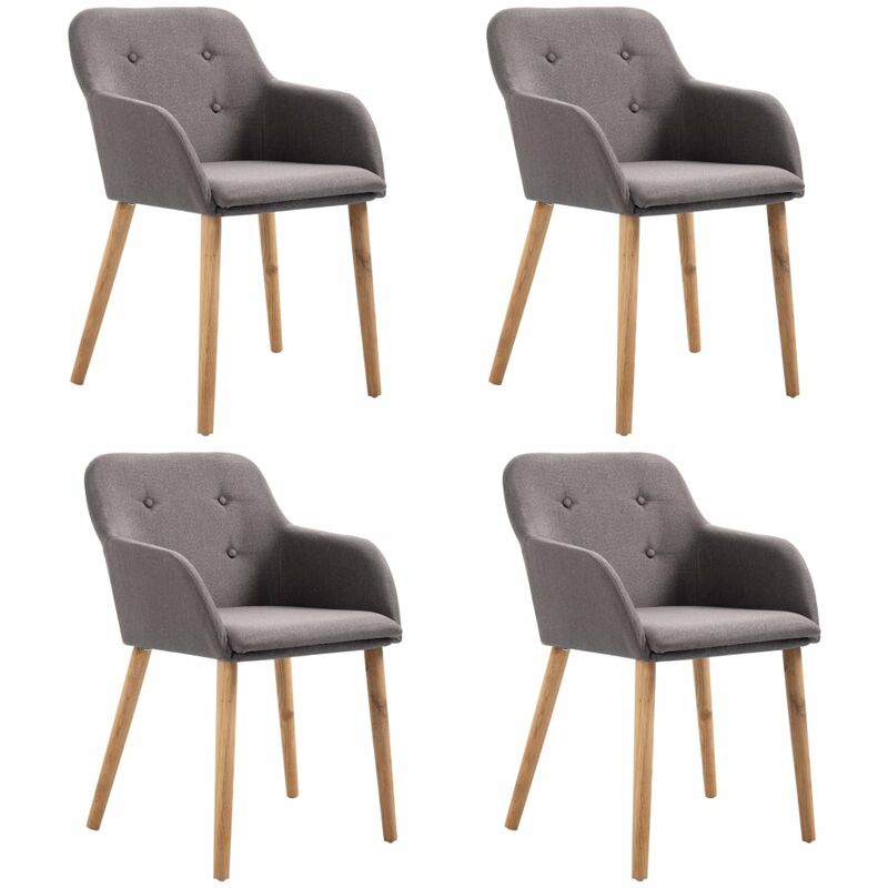 vidaXL Madera Maciza de Roble Sillas de Comedor Tela 4 Unidades Gris Topo - Gris Topo
vidaXL Madera Maciza de Roble Sillas de Comedor Tela 4 Unidades Gris Topo - Gris Topo