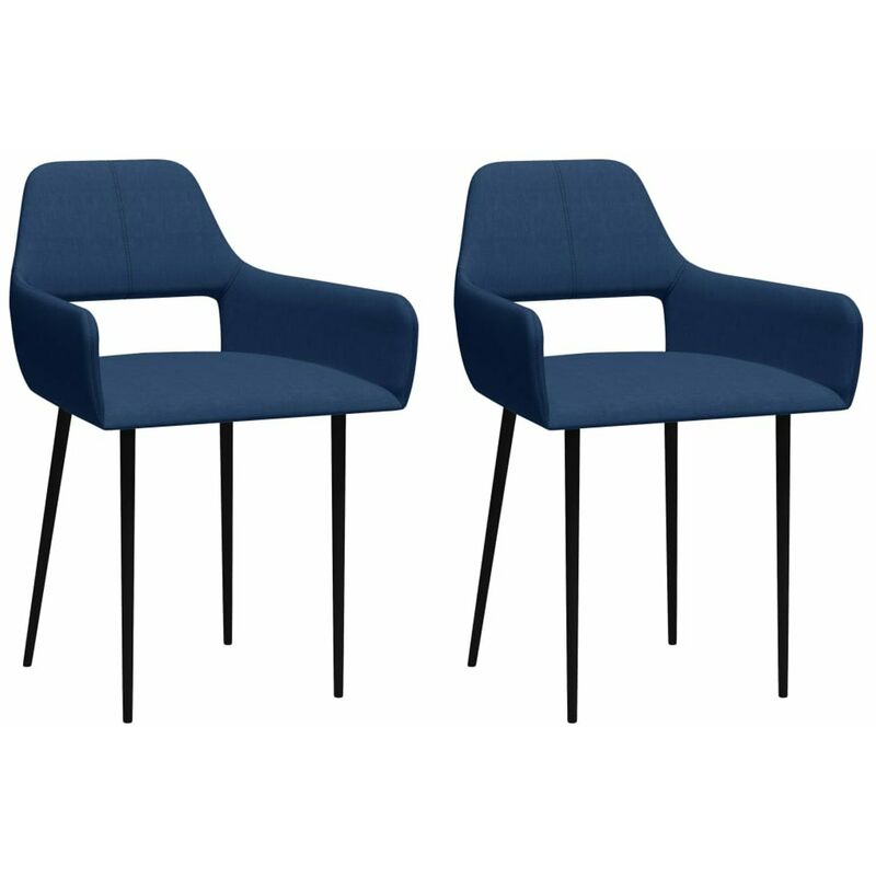 Happyshopping - Sillas de comedor 2 unidades de tela azul
Happyshopping - Sillas de comedor 2 unidades de tela azul