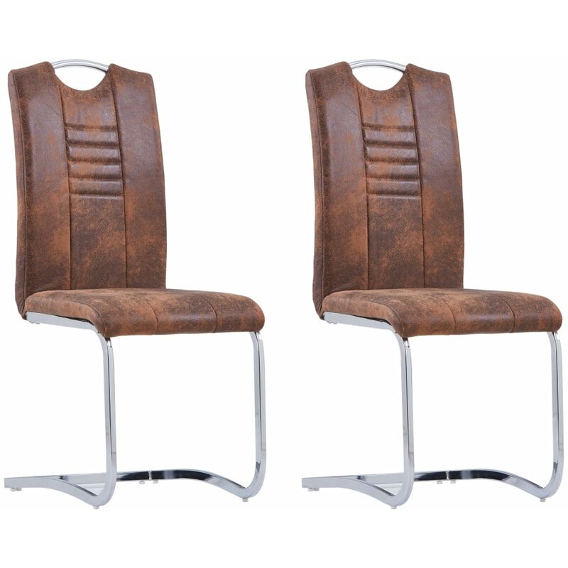 vidaXL Sillas de Comedor Voladizas 2 Unidades Piel de Ante Artificial Marrón - Marrón
vidaXL Sillas de Comedor Voladizas 2 Unidades Piel de Ante Artificial Marrón - Marrón