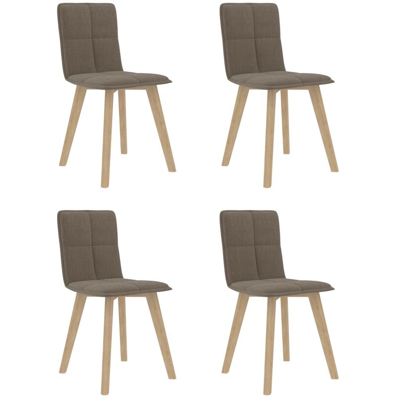 Sillas de comedor 4 unidades tela gris taupe