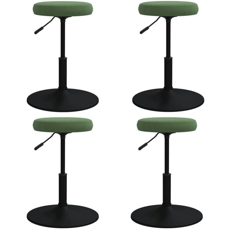 Sillas de comedor 4 unidades terciopelo verde oscuro