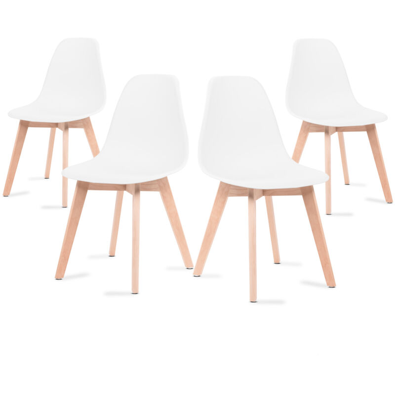 Sillas de comedor blancas, sillas tulip con respaldo ergonómico de polipropileno y patas de madera, estilo escandinavo, pack 4 sillas
Sillas de comedor blancas, sillas tulip con respaldo ergonómico de polipropileno y patas de madera, estilo escandinavo, pack 4 sillas