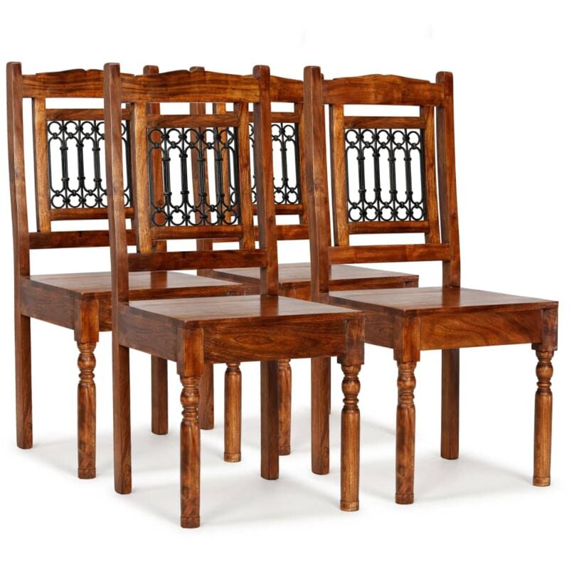 vidaXL Sillas de Comedor Madera Maciza Acabado Sheesham Clásico 4 Unidades - Marrón
vidaXL Sillas de Comedor Madera Maciza Acabado Sheesham Clásico 4 Unidades - Marrón