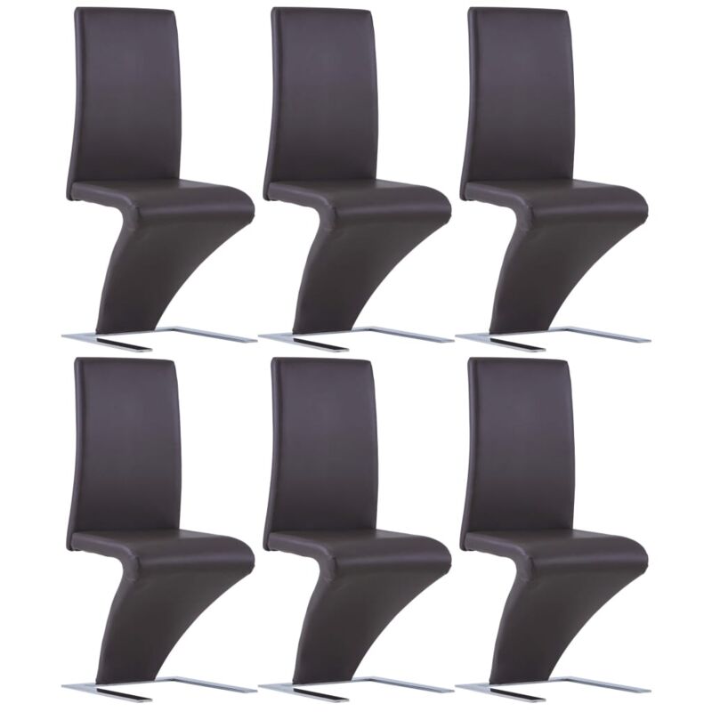 Sillas de Comedor Forma de Zigzag Cuero Sintético 6 Unidades Marrón - Marrón - Vidaxl
Sillas de Comedor Forma de Zigzag Cuero Sintético 6 Unidades Marrón - Marrón - Vidaxl