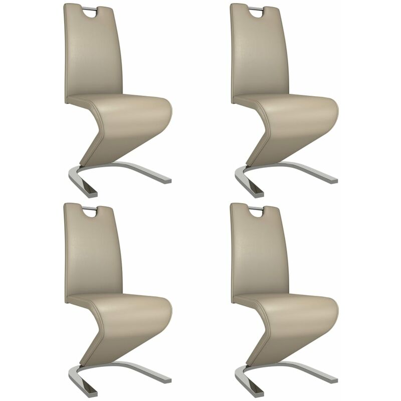 vidaXL Sillas de Comedor Forma de Zigzag 4 Unidades Cuero Sintético Capuchino - Beige
vidaXL Sillas de Comedor Forma de Zigzag 4 Unidades Cuero Sintético Capuchino - Beige