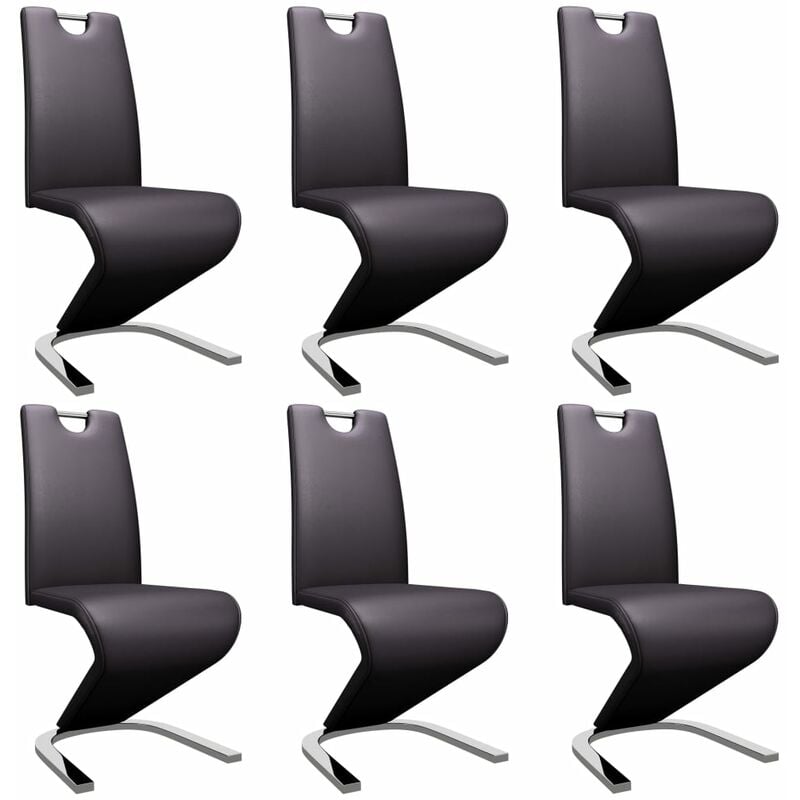 Sillas de Comedor Forma de Zigzag 6 Unidades Cuero Sintético Marrón - Marrón - Vidaxl
Sillas de Comedor Forma de Zigzag 6 Unidades Cuero Sintético Marrón - Marrón - Vidaxl