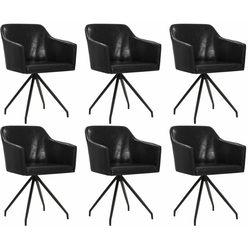 Youthup - Sillas de comedor giratorias 6 unidades cuero sintético negro - Negro
Youthup - Sillas de comedor giratorias 6 unidades cuero sintético negro - Negro