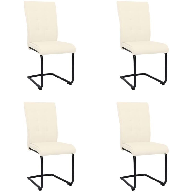 Youthup - Sillas de comedor voladizas 4 unidades de tela color crema - Crema
Youthup - Sillas de comedor voladizas 4 unidades de tela color crema - Crema
