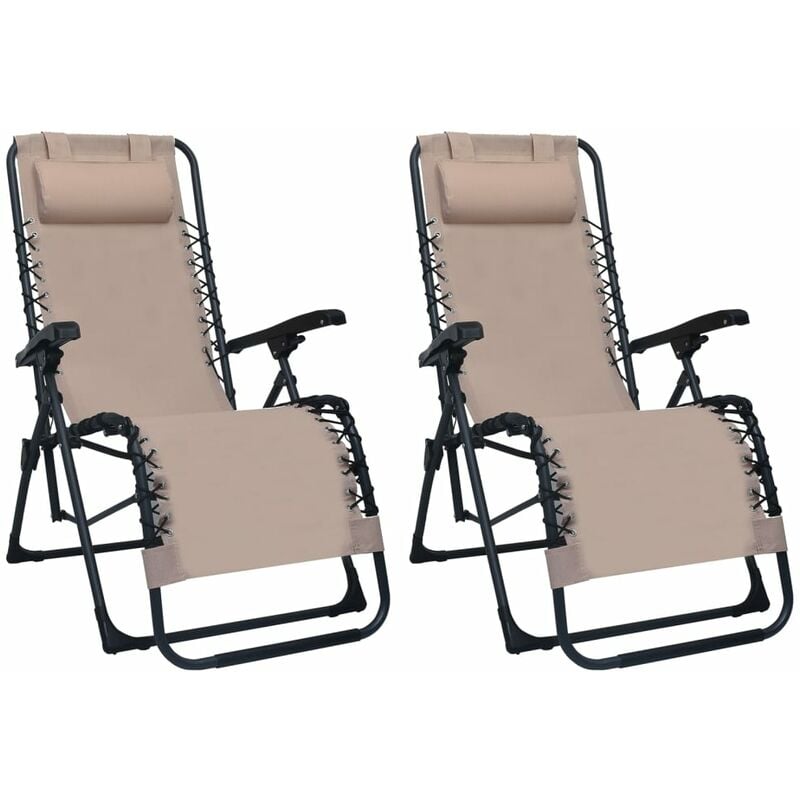 Sillas plegables 2 unidades textilene gris taupe
Sillas plegables 2 unidades textilene gris taupe