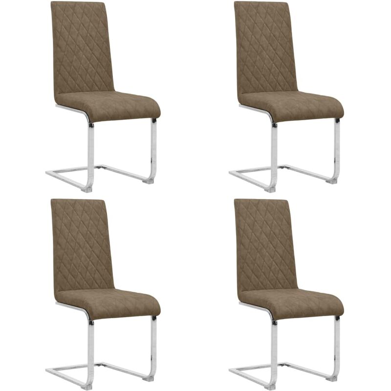 Sillas de Comedor Voladizas Cuero Sintético 4 Unidades Marrón - Marrón - Vidaxl
Sillas de Comedor Voladizas Cuero Sintético 4 Unidades Marrón - Marrón - Vidaxl