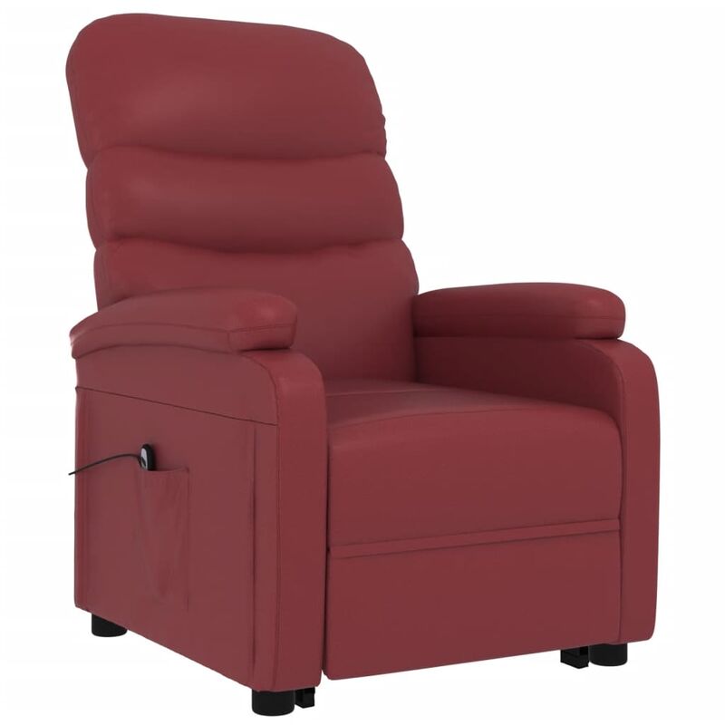 Sillón Reclinable de Cuero Sintético Rojo Vino Tinto - Rojo - Vidaxl 
Sillón Reclinable de Cuero Sintético Rojo Vino Tinto - Rojo - Vidaxl