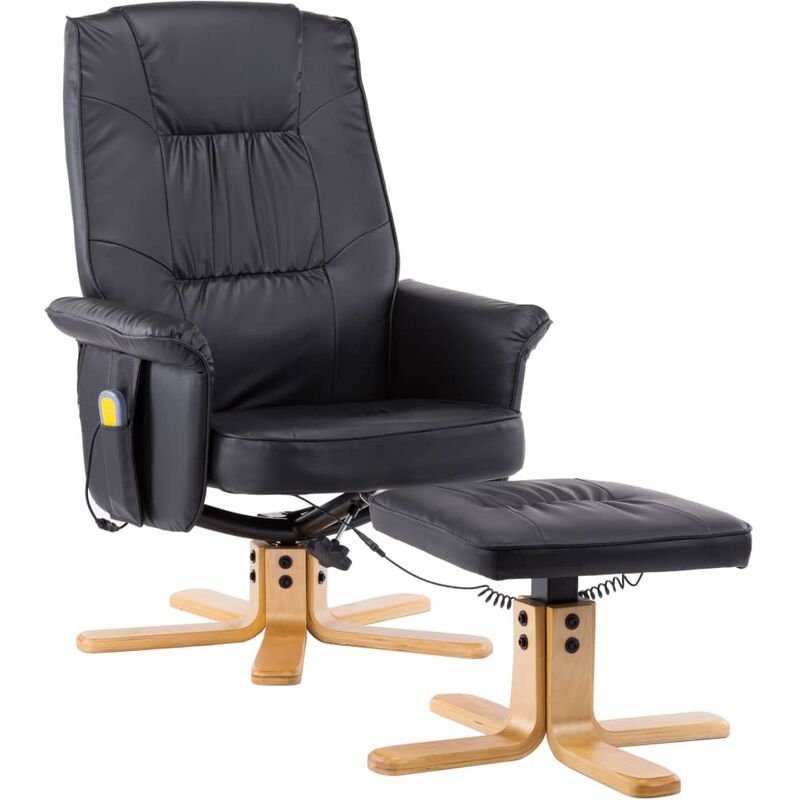 Sillón de Masaje Reclinable y Reposapiés Cuero Sintético Negro - Negro - Vidaxl
Sillón de Masaje Reclinable y Reposapiés Cuero Sintético Negro - Negro - Vidaxl