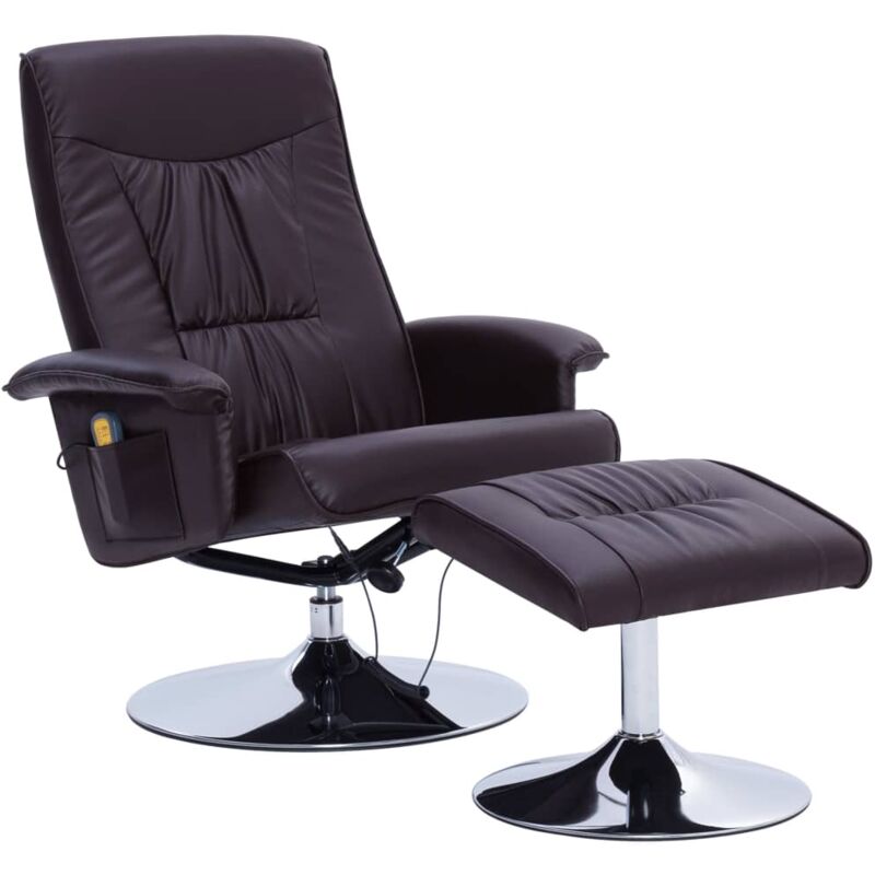 Sillón de Masaje Reclinable con Reposapiás Cuero Sintético Marrón - Marrón - Vidaxl
Sillón de Masaje Reclinable con Reposapiás Cuero Sintético Marrón - Marrón - Vidaxl
