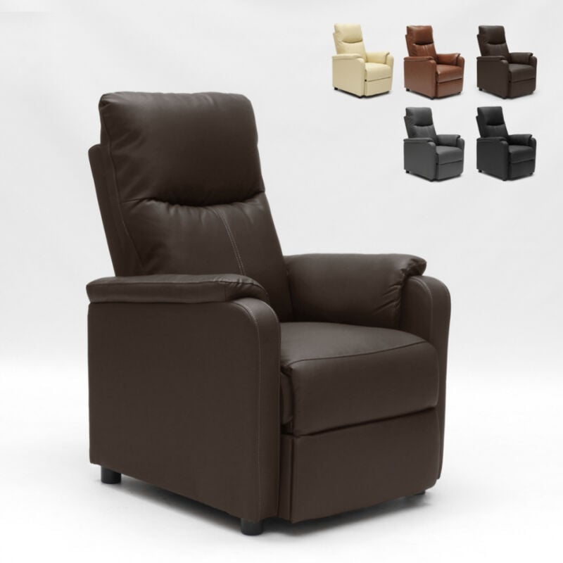 Sillón Relax Reclinable con Reposapiés de Cuero Polipiel Giulia | Color: Marron oscuro
Sillón Relax Reclinable con Reposapiés de Cuero Polipiel Giulia | Color: Marron oscuro
