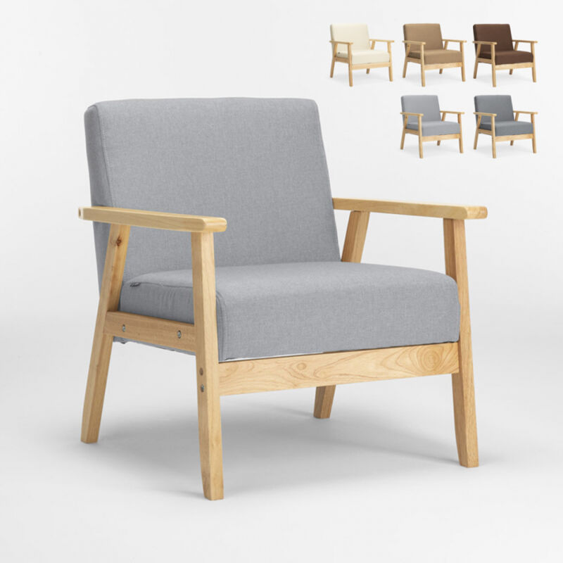 Sillón de diseño escandinavo vintage de madera con reposabrazos Uteplass | Color: Gris
Sillón de diseño escandinavo vintage de madera con reposabrazos Uteplass | Color: Gris