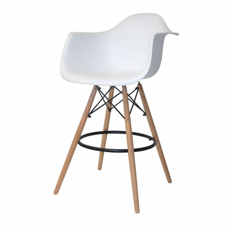 Sillón Taburete Tower Wood Rojo Ancho: 62 Cm X Largo: 62 Cm X Alto: 104 Cm