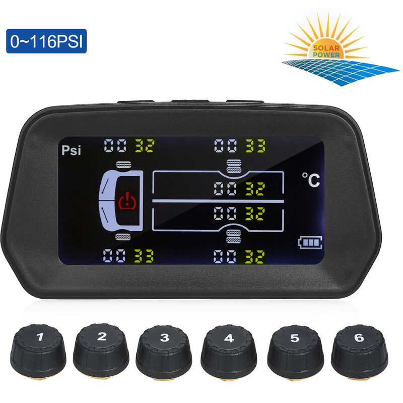Happyshopping - Sistema de monitoreo de presion de neumaticos, carga solar, 6 modos de alarma,Negro, camion ligero
Happyshopping - Sistema de monitoreo de presion de neumaticos, carga solar, 6 modos de alarma,Negro, camion ligero
