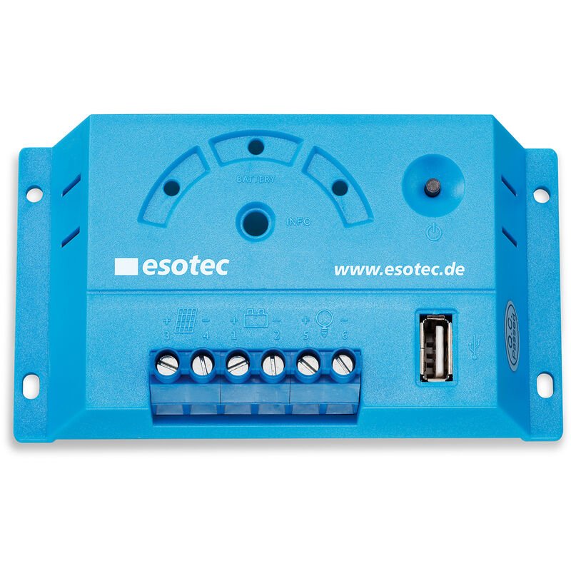 Sistema solar con regulador de carga de 10 A y 12 V+regulador solar USB esotec 140000
Sistema solar con regulador de carga de 10 A y 12 V+regulador solar USB esotec 140000