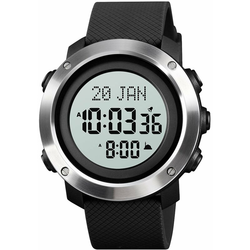 Reloj digital musulman para oracion Qibla Brujula Hijri Calendario Coran Marcador Funcion de seleccion de ciudad Fecha Semana Alarma Retroiluminacion
Reloj digital musulman para oracion Qibla Brujula Hijri Calendario Coran Marcador Funcion de seleccion de ciudad Fecha Semana Alarma Retroiluminacion